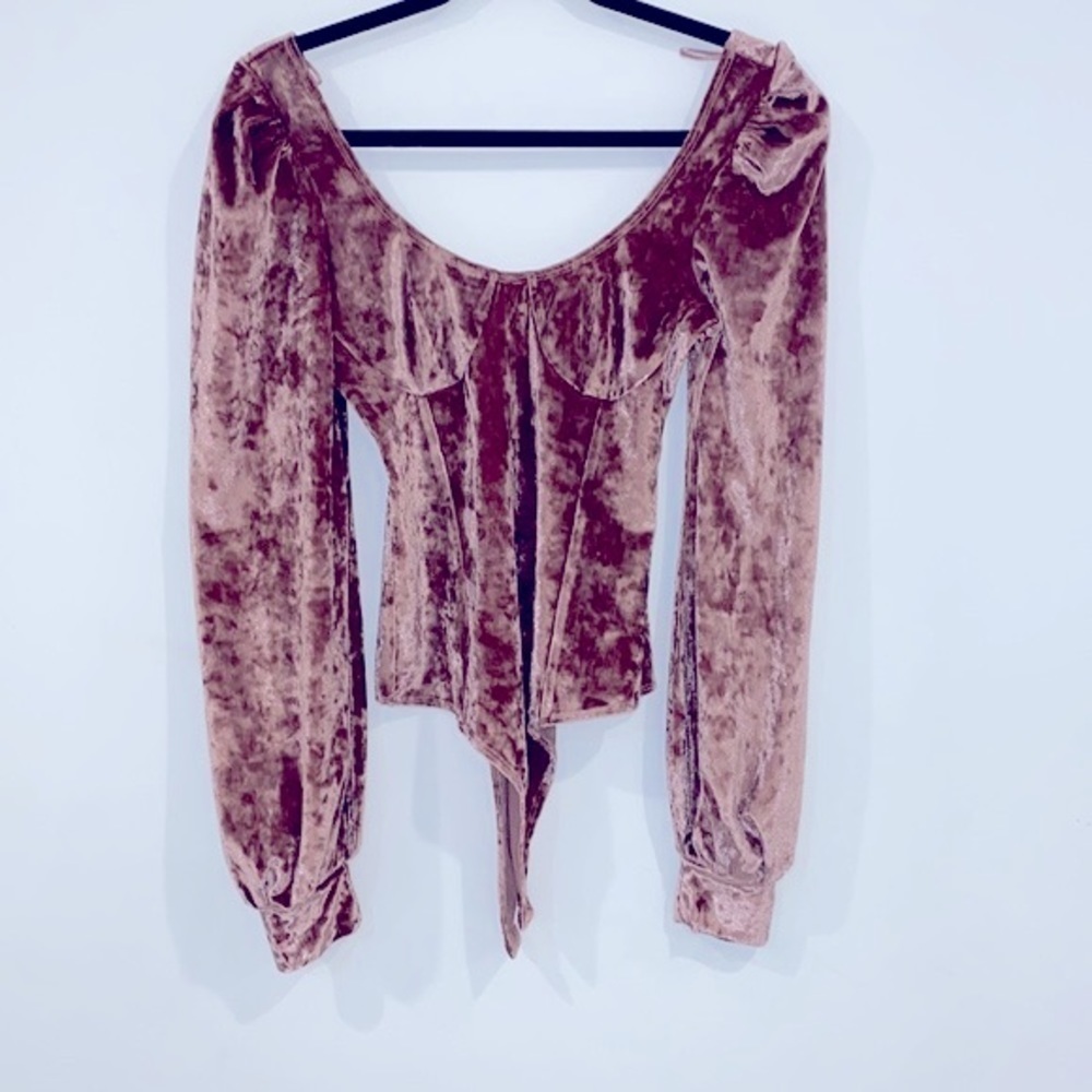 Wayf velvet bodysuit long sleeves Size XS - Picture 8 of 9